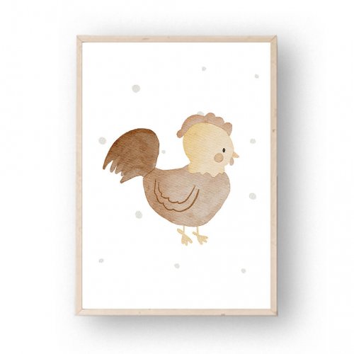 Poster Hahn A4 – print