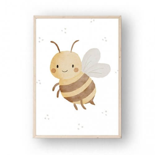 Poster Dunkle Europäische Honigbiene A4 – print